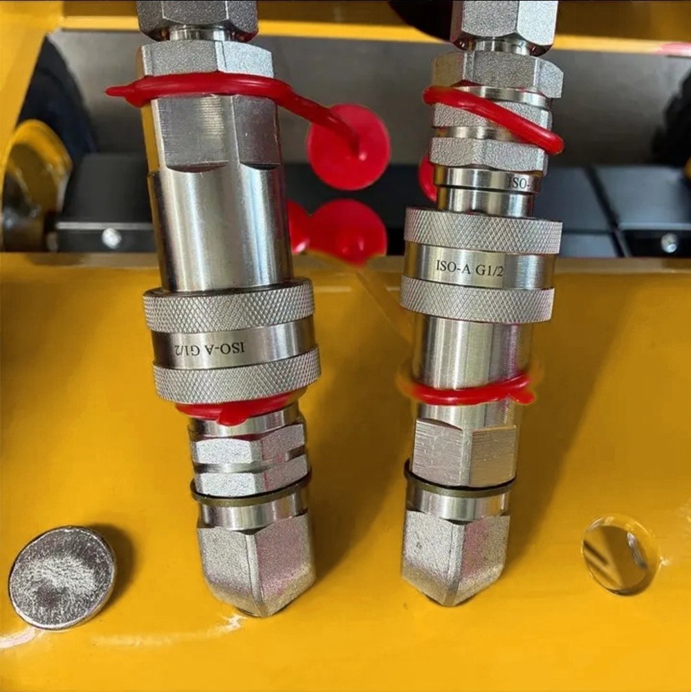 Bullmax stand-on skid steer couplers