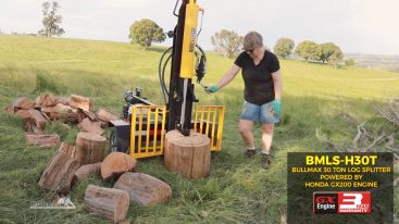 Bullmax 30 Ton Log Splitter - Vertical Operation